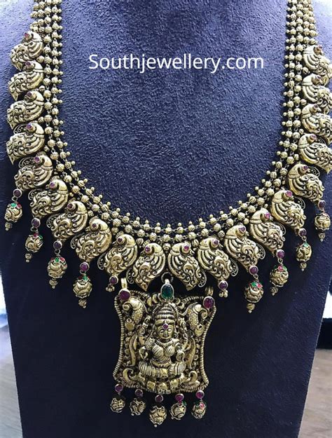 Peacock Nakshi Haram Indian Jewellery Designs