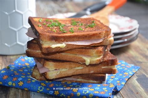 croque monsieur croustillant à la poêle de Cyril Lignac Le Sucré