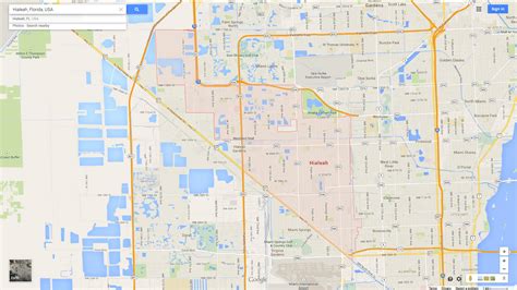 Hialeah, Florida Map