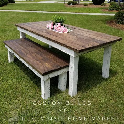 Farmhouse Table And Bench Custom Furniture Farmhouse Diy Farmhouse