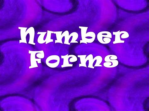 Number forms