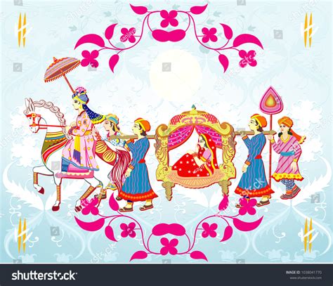 Indian Hindu Wedding Invitation Card All Stock Vector (Royalty Free ...