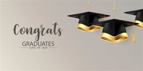 graduation design background realistic graduation hat Golden confetti ...