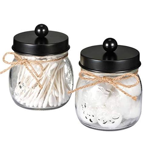 SheeChung Apothecary Jars Set Mason Jar Decor Bathroom Vanity Storage