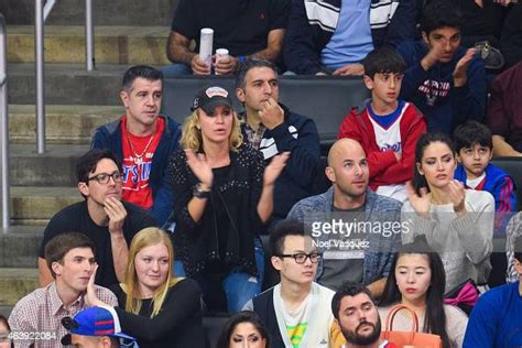 Steve Kazee, Michelle Beadle and Robert Beadle attend a basketball ...