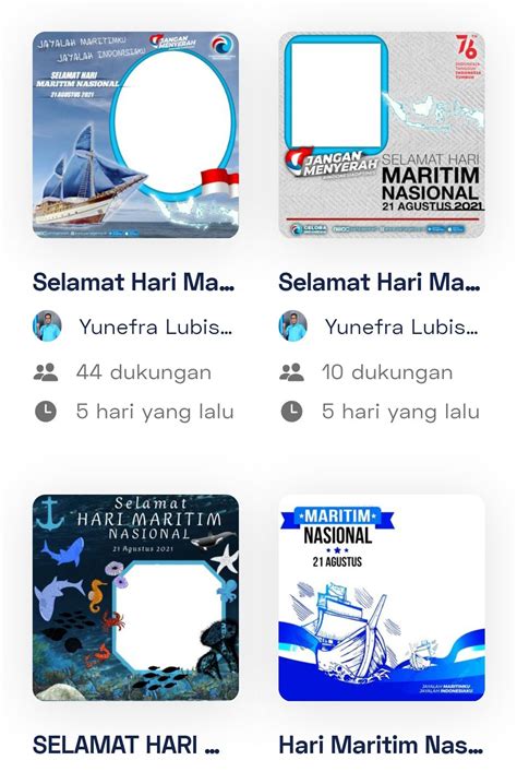 Kumpulan Link Twibbon Hari Maritim Nasional Indonesia Agustus