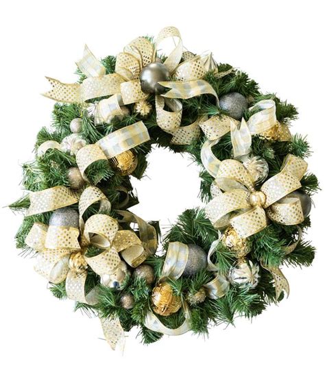 Silver and Gold Christmas Wreath at From You Flowers