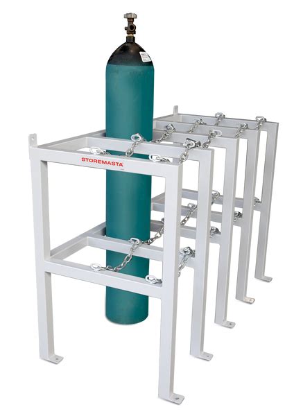 Gas Cylinder Rack 2 Deep X 1 Wide Right Storemasta