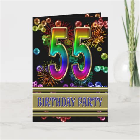 Convite 55th Birthday Party Invitation Br