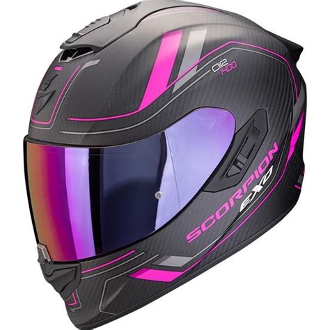 Casque Exo Evo Carbon Air Mirage Scorpion Noir Mat Rose