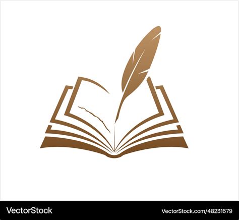 Book pen logo symbol icon Royalty Free Vector Image