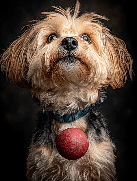 Dog With A Ball Free Stock Photo - Public Domain Pictures