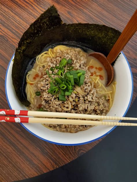 Everything bagel seasoning miso pork ramen 🙂 - Dining and Cooking
