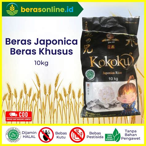 Jual Beras Online Beras Sushi Jepang Japonica Kokoku 10kg Cocok Untuk