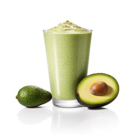 Premium Ai Image Avocado Smoothie With Isolated White Background 8k