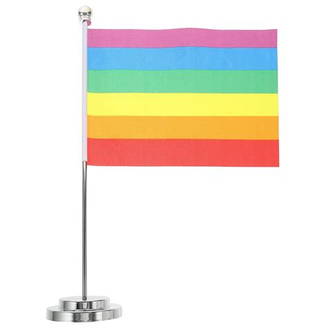 1 Set Of Table Pride Flags Party Decoration Lgbt Flags Gay S Desk Flags Rainbow Flags