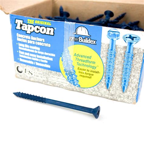 Tapcon 3193407 14″ X 3 34″ Flat Phillips Concrete Screw Lot Of 100