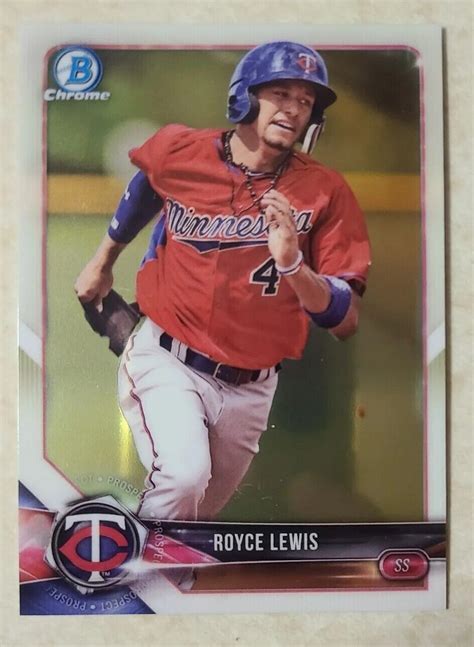 2018 Bowman Chrome Prospects Royce Lewis Rookie Card BCP93 Minnesota