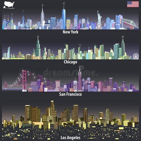 Ejemplos Abstractos Del Vector De Los Horizontes De La Ciudad De