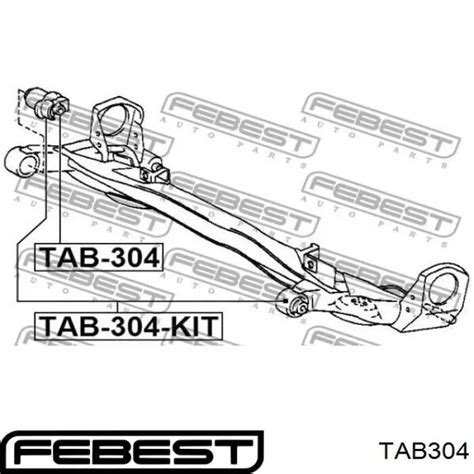 TAB-304 Febest сайлентблок задней балки (подрамника)