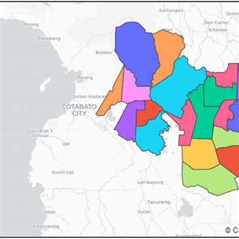 Map of the Cotabato Province in the Philippines with location used in ...