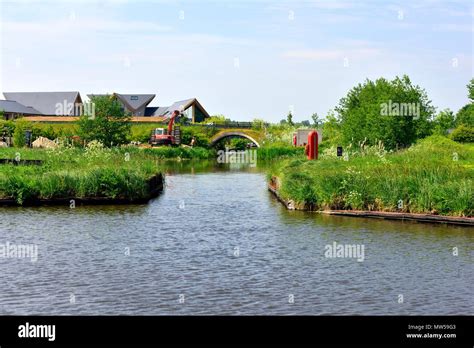 Canal boat entrance to Mercia Marina Willington Derbyshire England UK ...