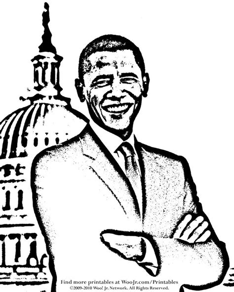 Barack Obama Coloring Page