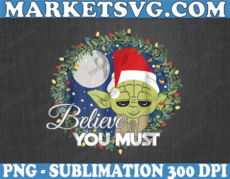 Baby Yoda Christmas Png Christmas Sublimation Christmas Png File