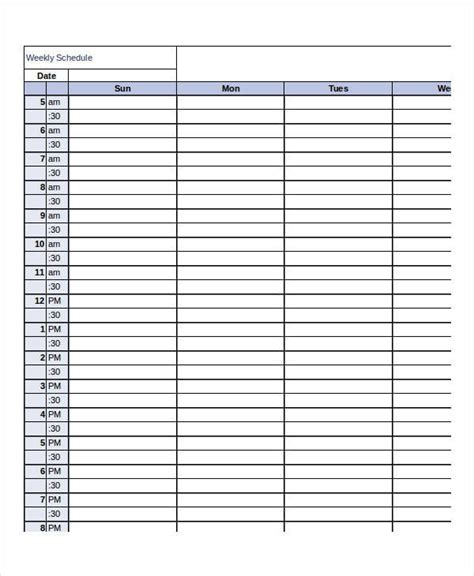 Excel Weekly Schedule Templates - 8+ Free Excel Documents Download