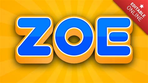 Zoe Efecto Mejor Precio Generador De Efectos De Texto