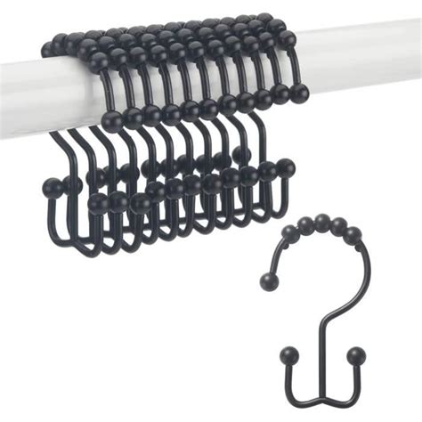 TRINGLE EMBOUT TRINGLE Matte Black Anneaux De Crochets De Rideau De