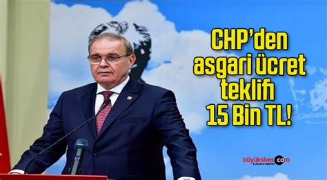 Chpden Asgari Cret Teklifi Bin Tl B Y K Sivas Haber Sivas