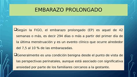 Embarazo Prolongado Diapositivas Diapositivas De Obstetricia Docsity