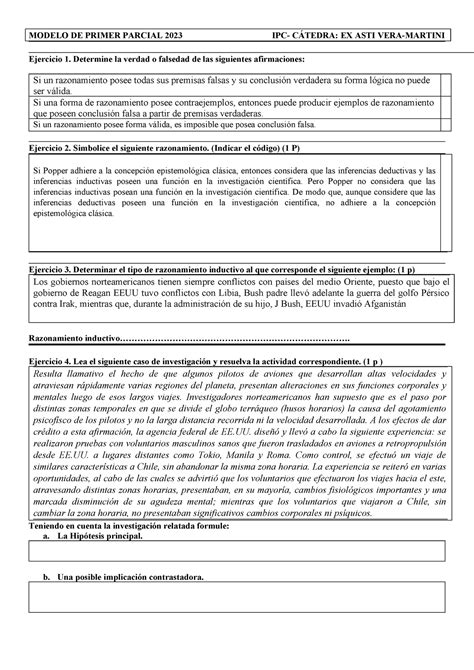 Modelo DE Primer Parcial 2023 IPC MODELO DE PRIMER PARCIAL 2023 IPC