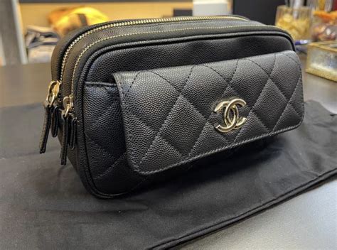 Chanel waist bag with pouch 2020, Men's Fashion, Bags, Belt bags, Clutches and Pouches on Carousell