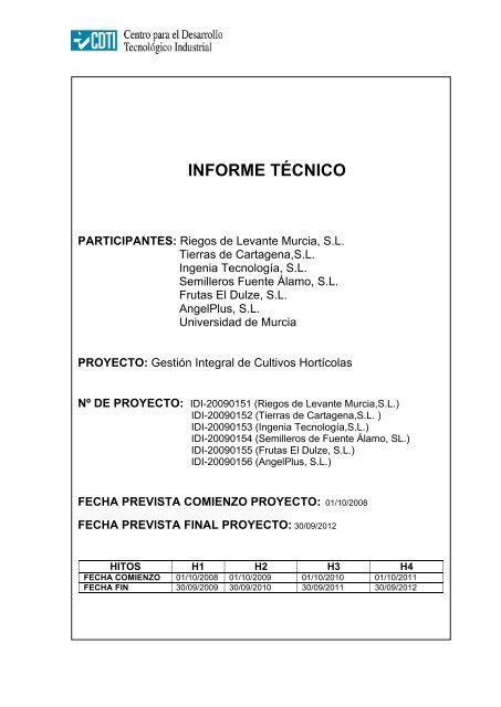 Informe TÉcnico Departamento De Ingeniería Y Tecnología De