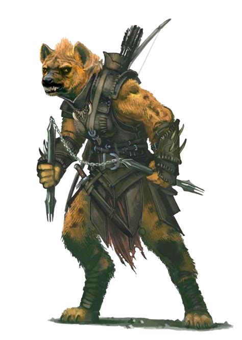 Female Gnoll Flind Fighter Pathfinder Pfrpg Dnd Dandd 35 5e 5th Ed D20