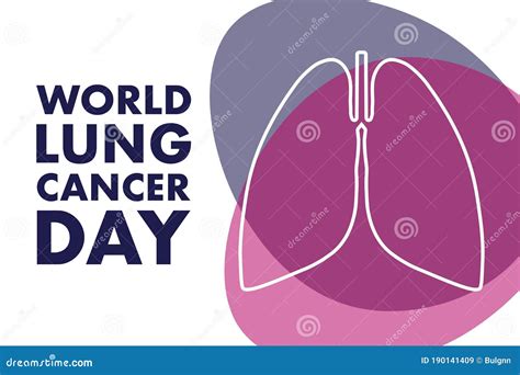 World Lung Cancer Day Concept August 1 Template For Background Banner Card Poster With Text