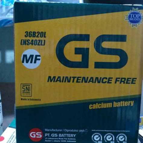 Jual Aki Mobil Battery GS ASTRA Type GS MF 36B20L NS40ZL 12V 35AH