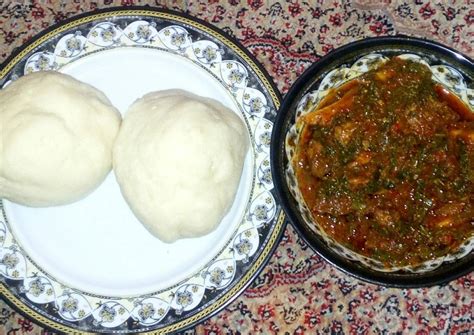 Pounded Yam With Pumpkin Soup Recipe By Fiddausi Yusuf Cookpad