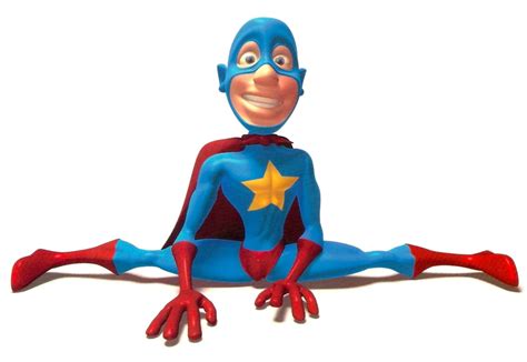 My Favorite Funny Postcards Funny Looking Super Hero Doing The Splits