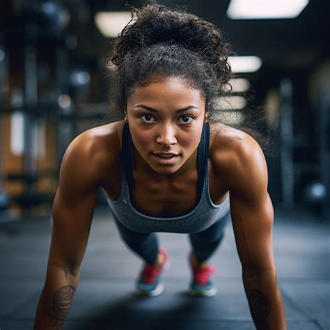 Une Femme Athl Tique S Entra Ne Au Gymnase Pour Rester En Forme