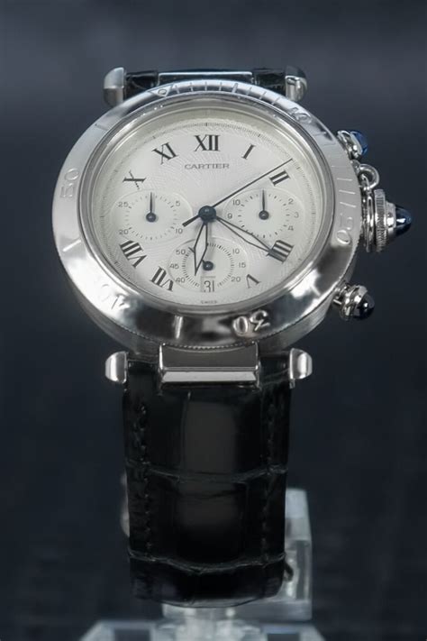 Cartier Pasha 1050 Chronograph Stainless Steel 38mm Pawndeluxe