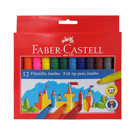 Faber Castell Felt Tip Jumbo Pens 12pk Mastermind Toys