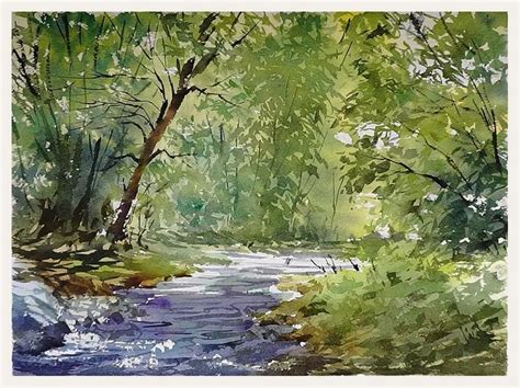 Watercolor Landscape Tutorial: Paint a Forest Stream | Watercolor ...