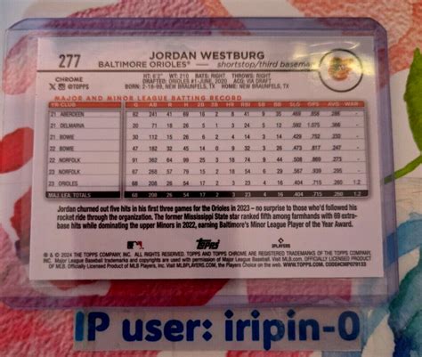 2024 Topps Chrome Logofractor RC Rookie Jordan Westburg Orioles 277 EBay