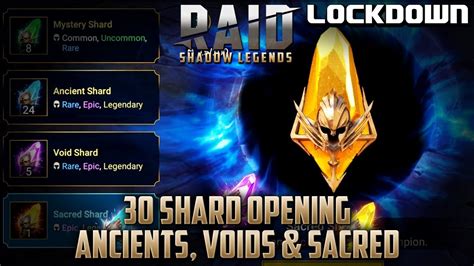 Raid Shard Opening Ancients Voids And A Sacred Raid Shadow