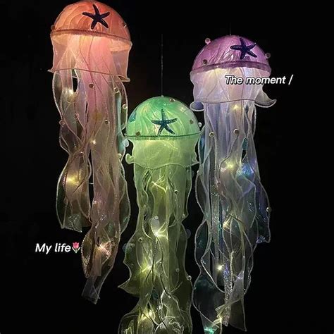 Handmade Creative Jellyfish Lamp Diy Material Package Aerial Hanging ...