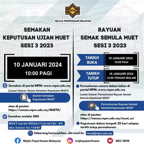 Semakan Keputusan Muet Sesi November Online Dan Sms