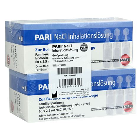 PARI NaCl Inhalationslösung Ampullen 120 x 2 5 ml Inhalationsmittel